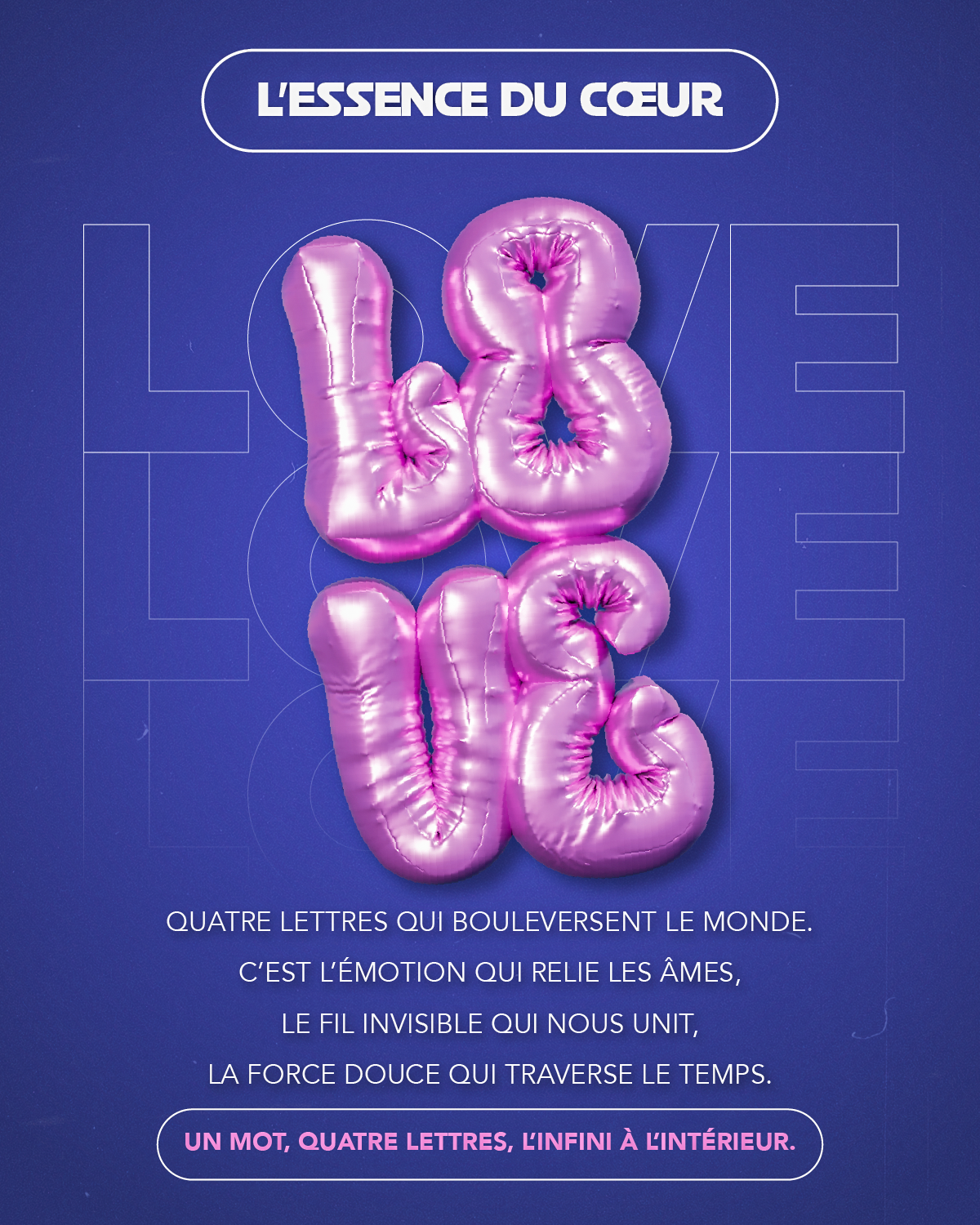 L’ESSENCE DU COEUR TYPOGRAPHIE