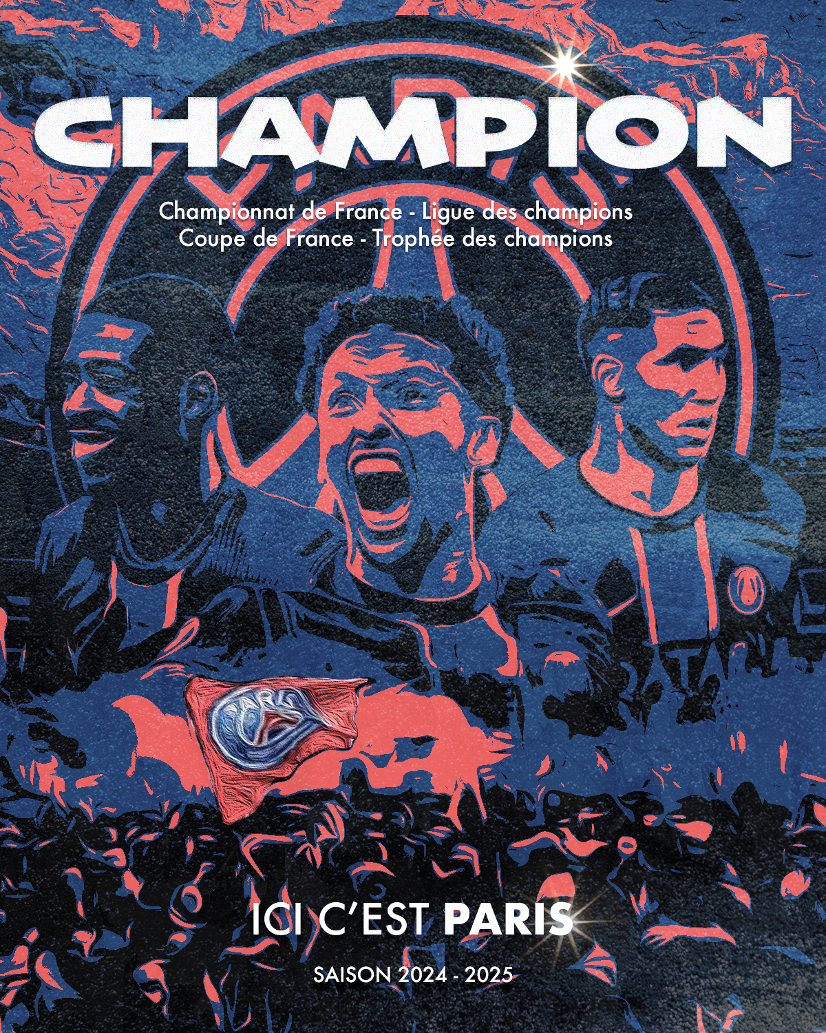 PSG champion Poster