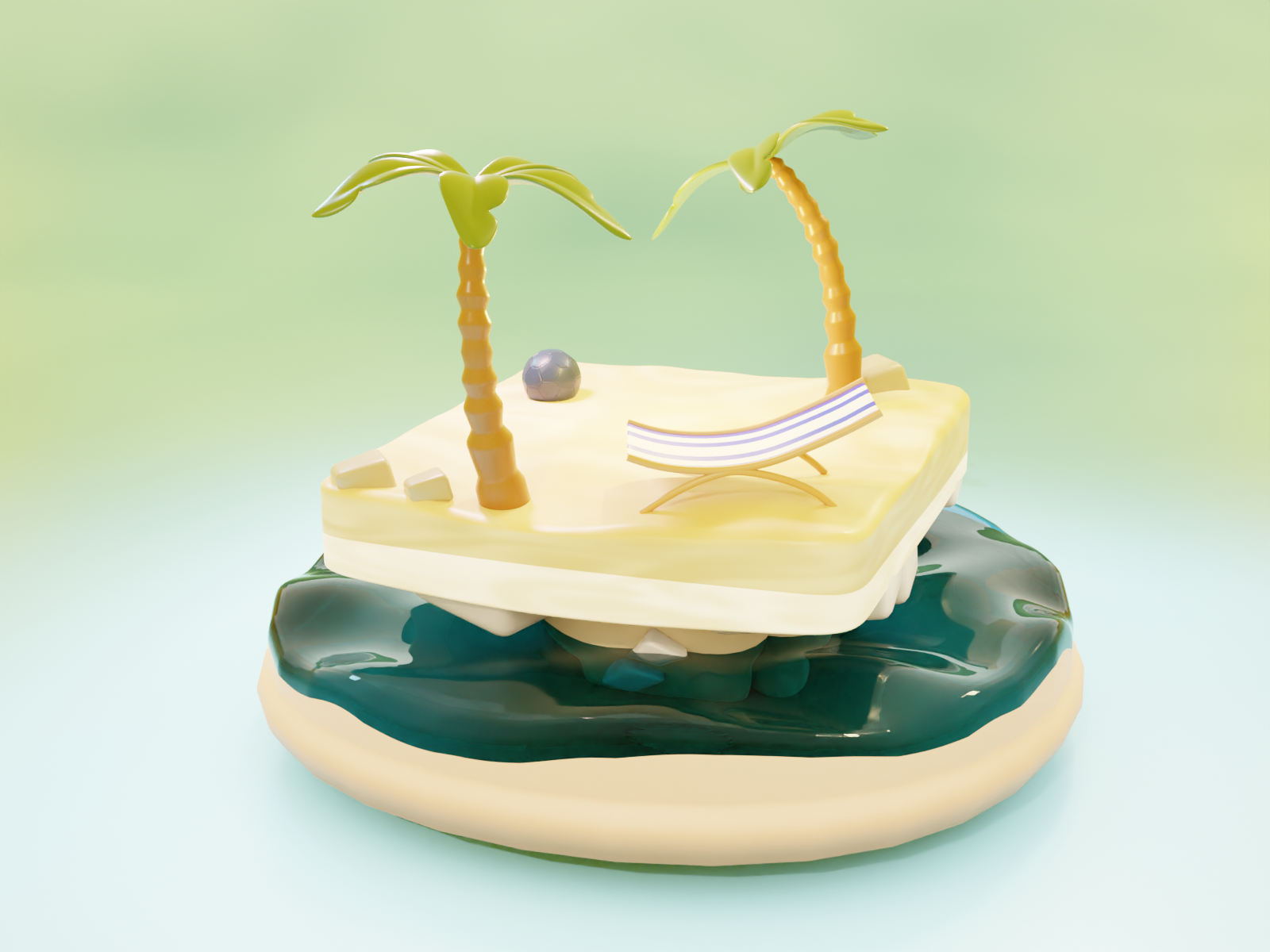Plage Modélisation & Rendu 3D