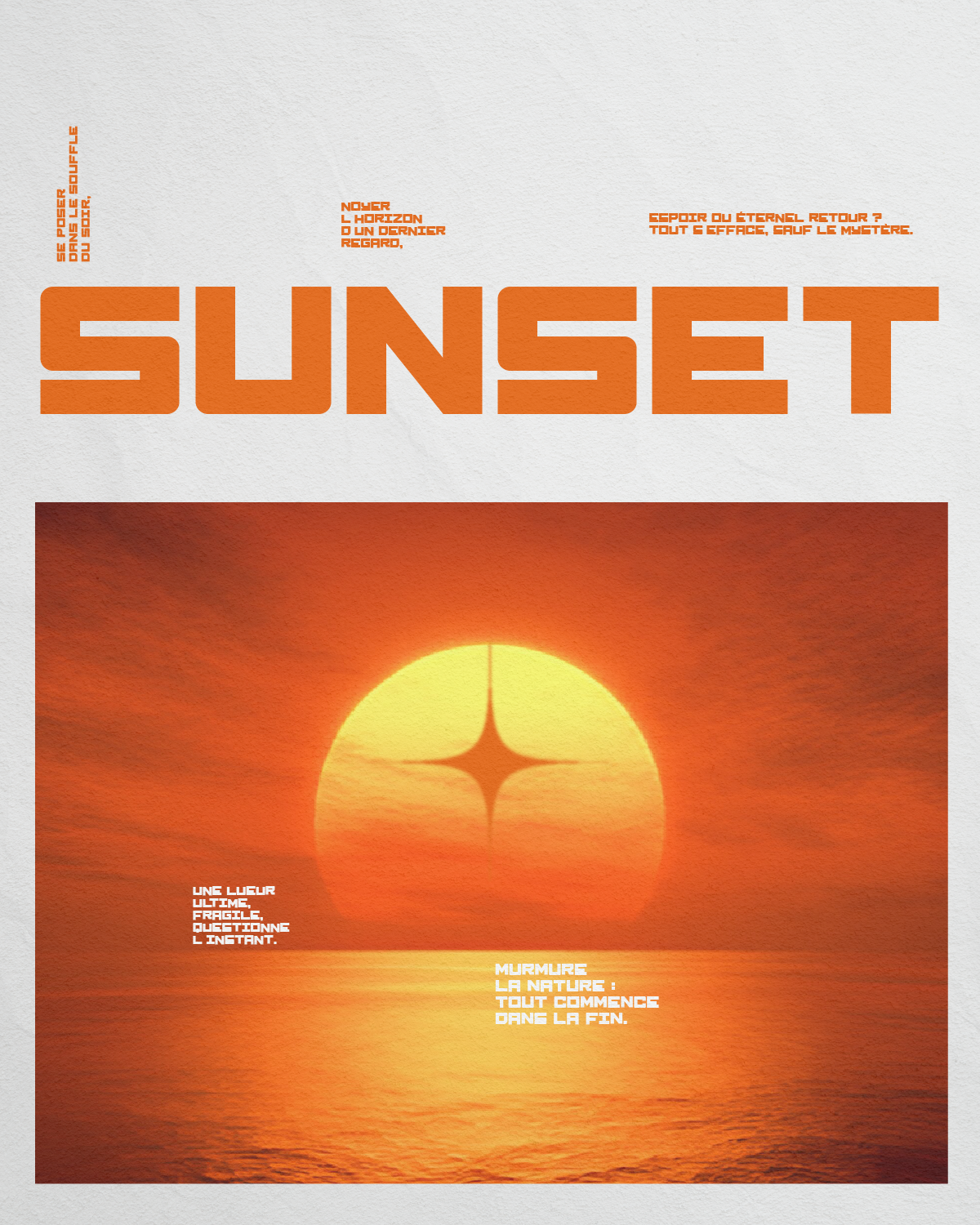 SUNSET ÉDITORIAL TYPO ILLUSTRATION